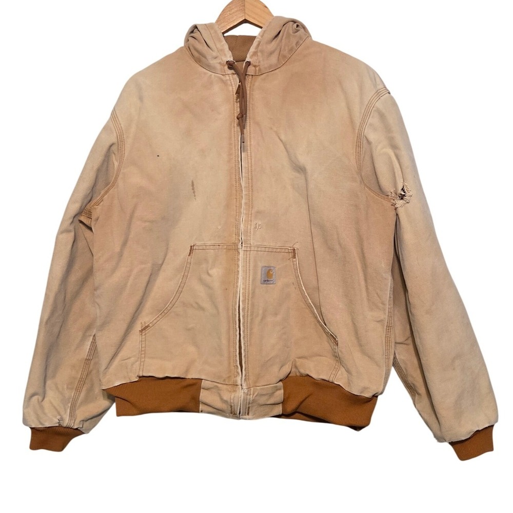 Vintage Carhartt J131 Brown Duck Active Jacket Distressed Utility Workwear